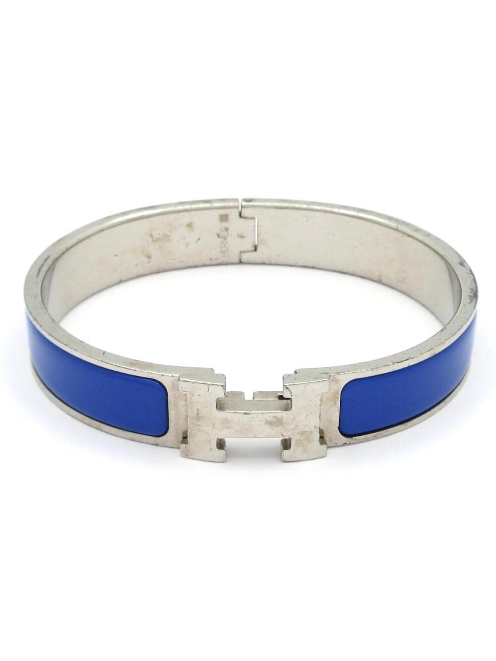 Hermes Clic H Silver Blue Hardware #376918H55B